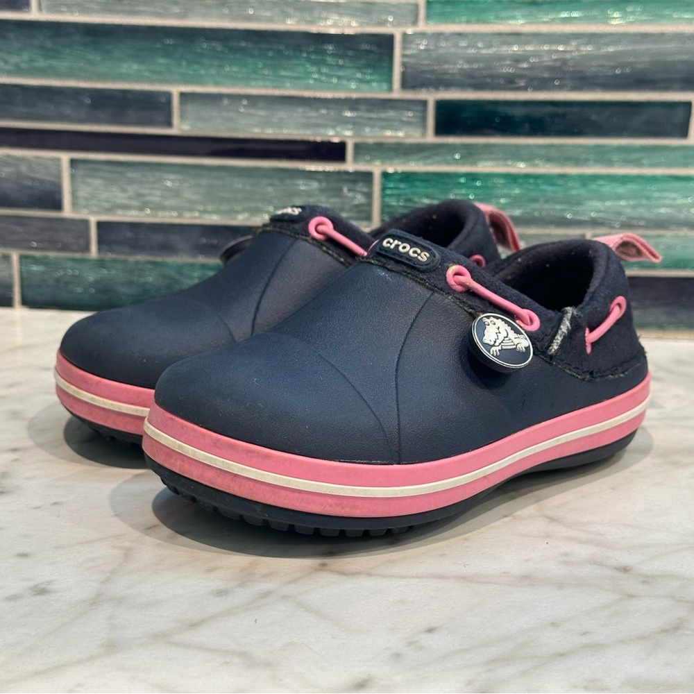CROCS Crocband Gust Kids Nav Blue / Pink Duet Axel Kids Shoes
